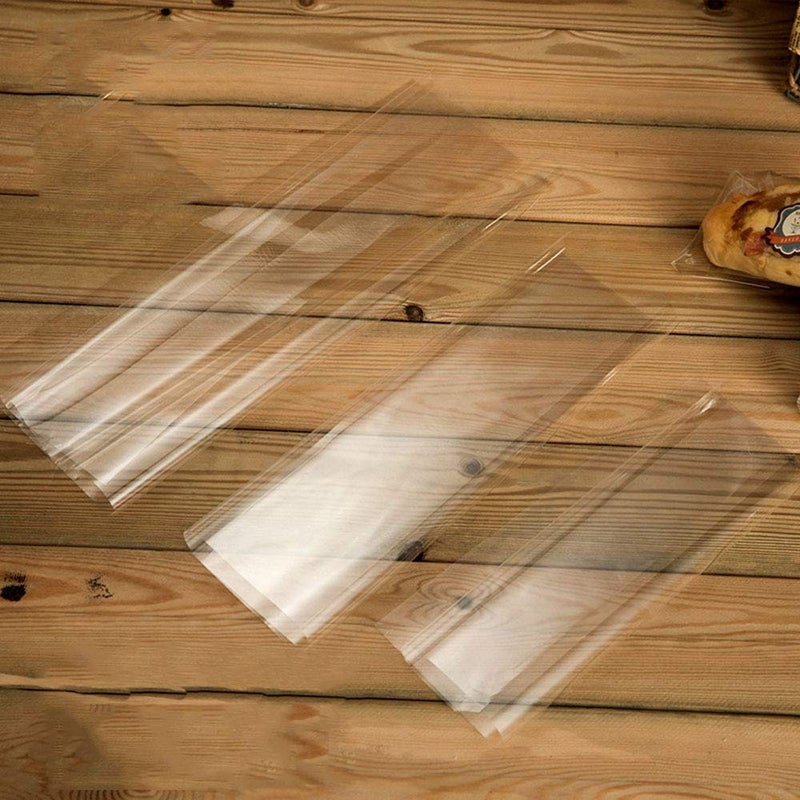 FUNZON Cellophane Packaging Sheets, 300 PCS 11.8x11.8inch Cellophane Paper Sheet for Bread Cakes Desserts, Cellophane Wrap Packaging Convenient for Store Take-away Pastry FH031 (300 Pcs) - Image 1